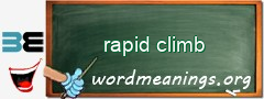 WordMeaning blackboard for rapid climb